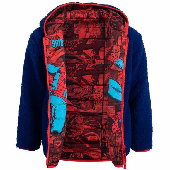Marvel Spider-Man Kids Reversible Jacket NWT - Picture 6 of 13